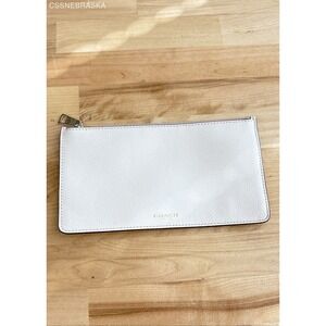 Coach white/ivory clutch in pebble‎ leather. - Size S